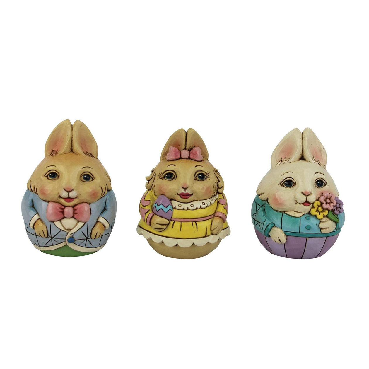 Trio of Figurines: Bunny Egg Minis
