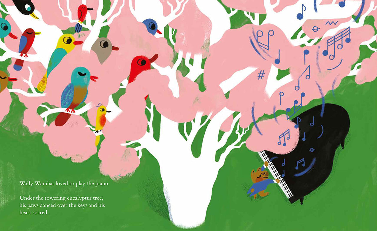 Ratha Tep: Wally the World's Greatest Piano-Playing Wombat, illustrated by Camilla Pintonato