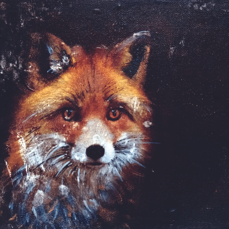 Greeting Card: Kelly Hood - Mystic Fox (Square)