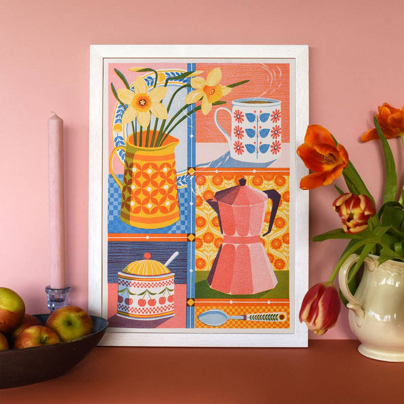 Print: Printer Johnson - Coffee & Daffodil (A3)