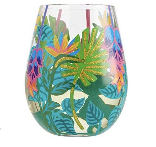 Glass: Lolita Tropical Vibes Hand Painted Glass