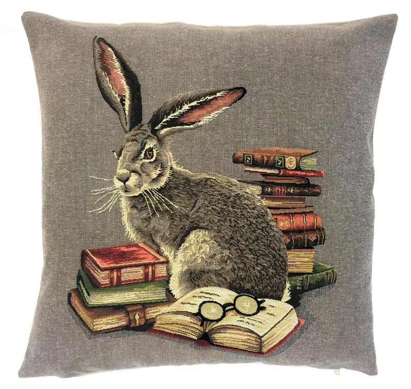 Cushion: Rabbit with Books