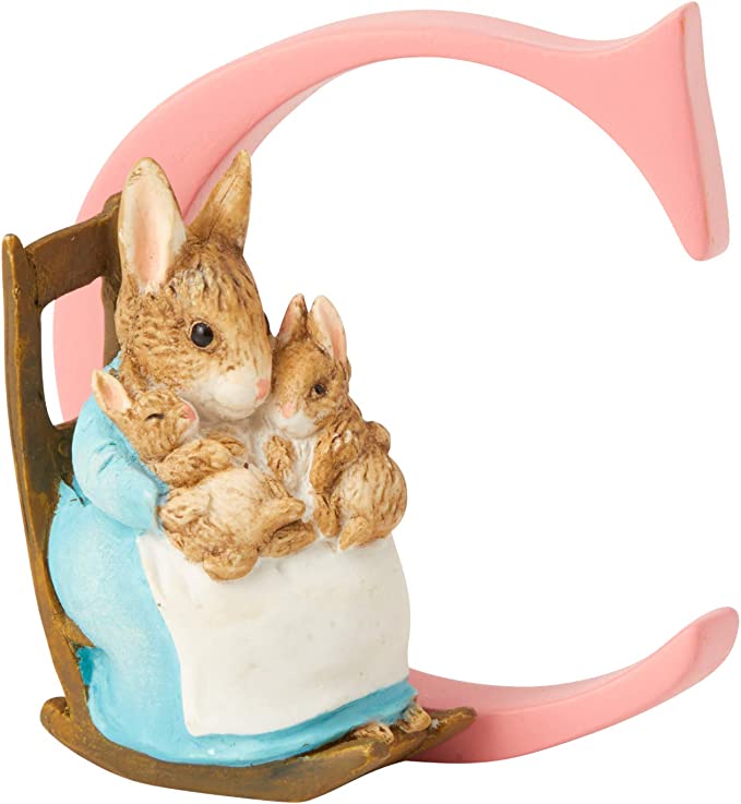 Beatrix Potter Letter Decoration: Mrs Rabbit & Bunnies - C
