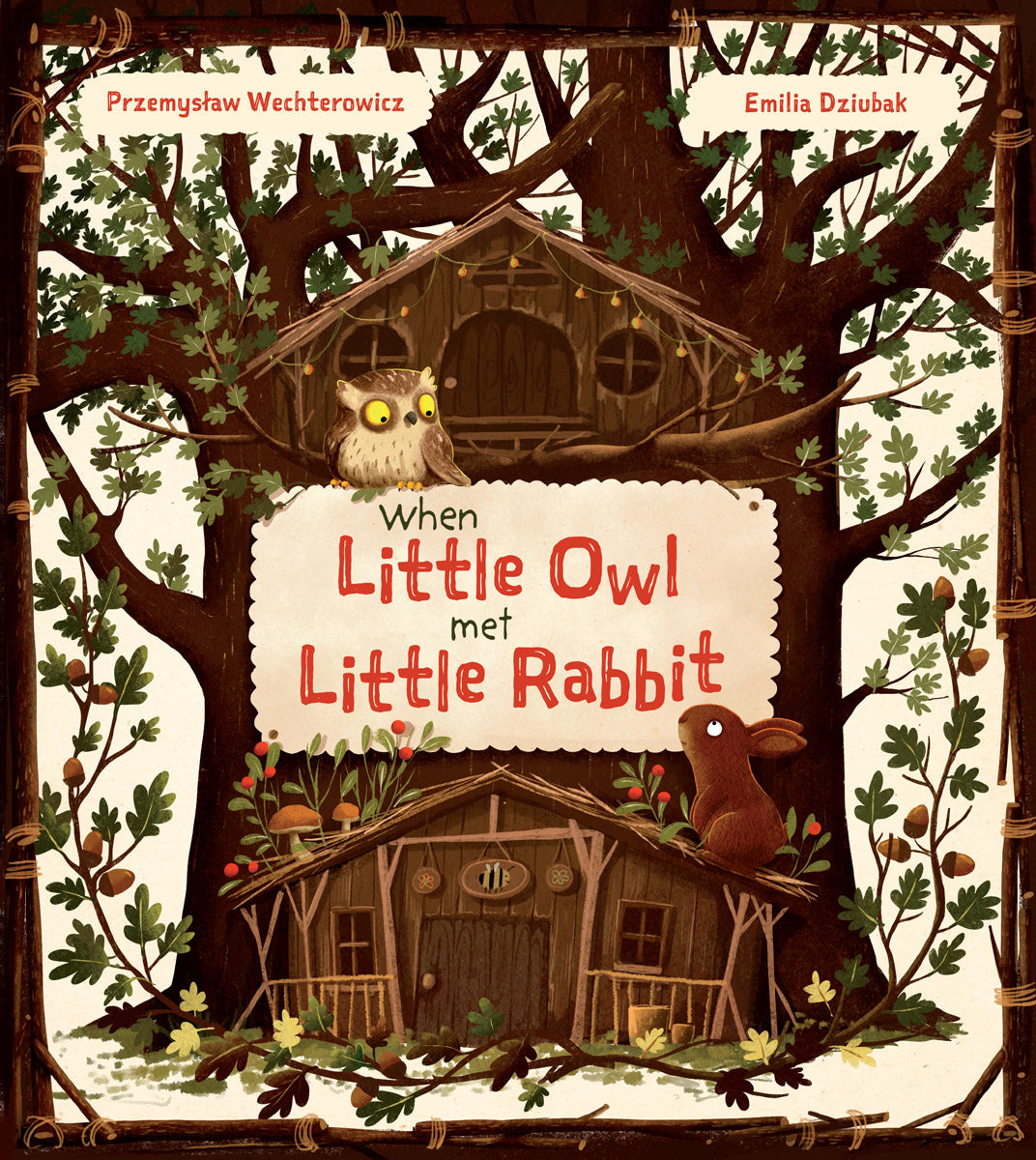 When Little Owl Met Little Rabbit by Przemystaw Wechterowicz, illustrated by Emilia Dziubak: