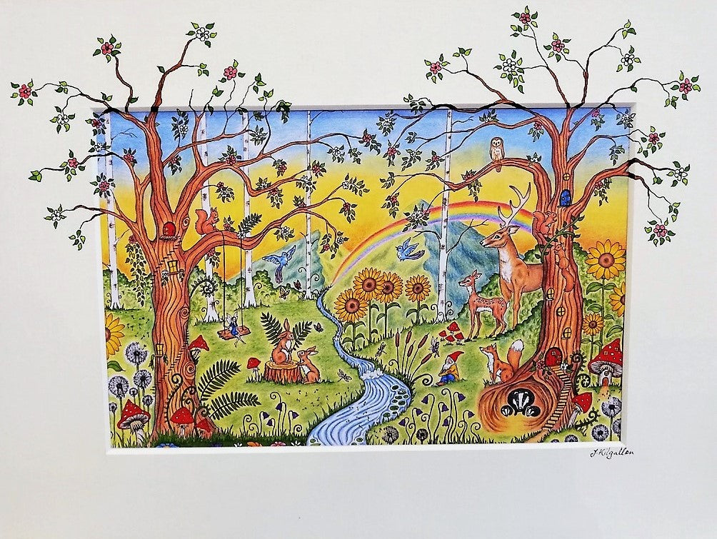 Enchanted Woodland Print by Jenni Kilgallon
