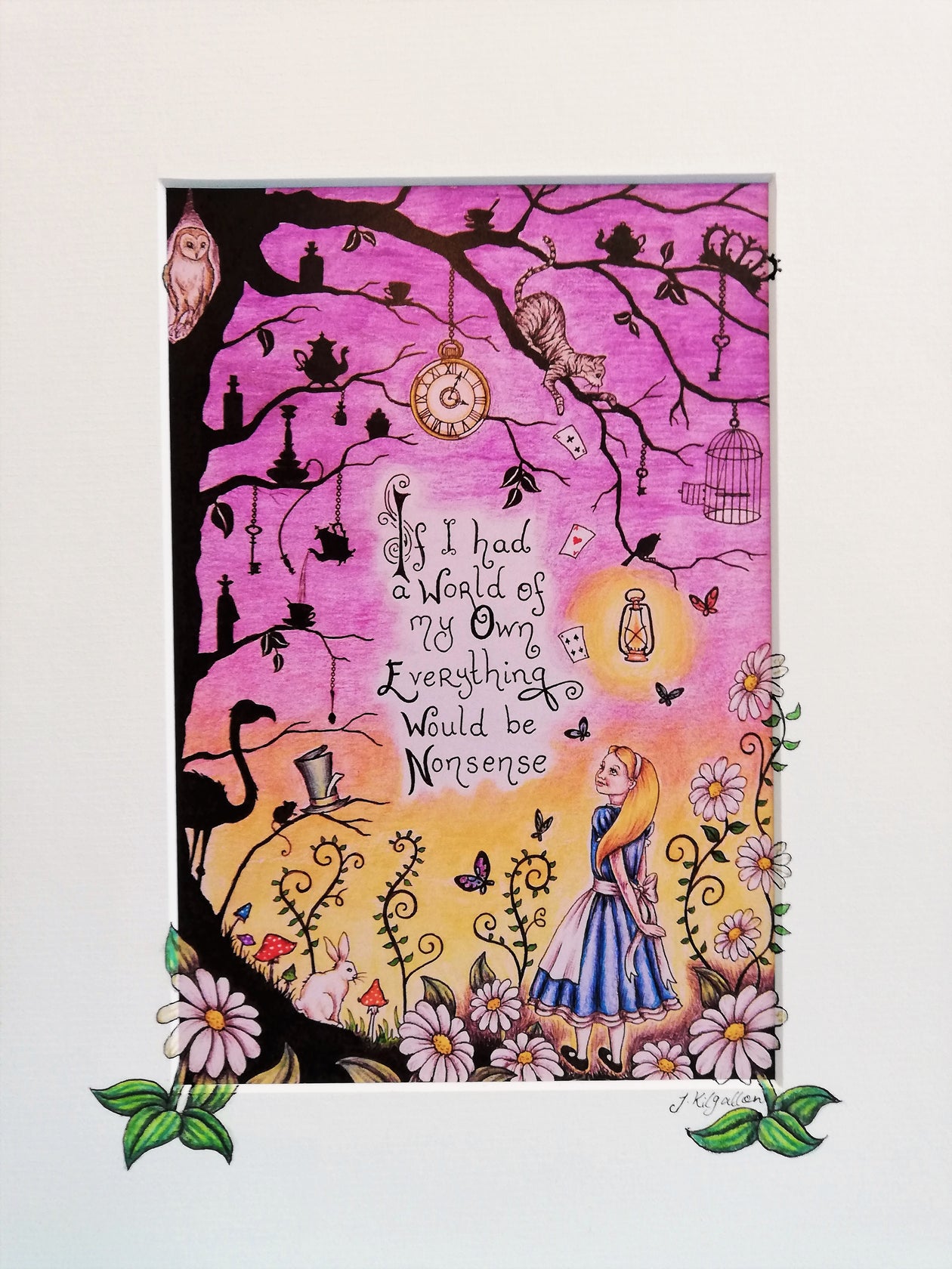 Alice in Wonderland Print by Jenni Kilgallon
