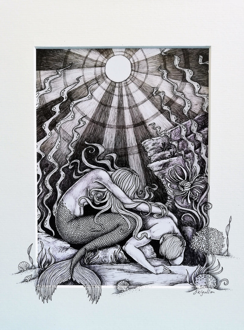 The Little Mermaid Print by Jenni Kilgallon