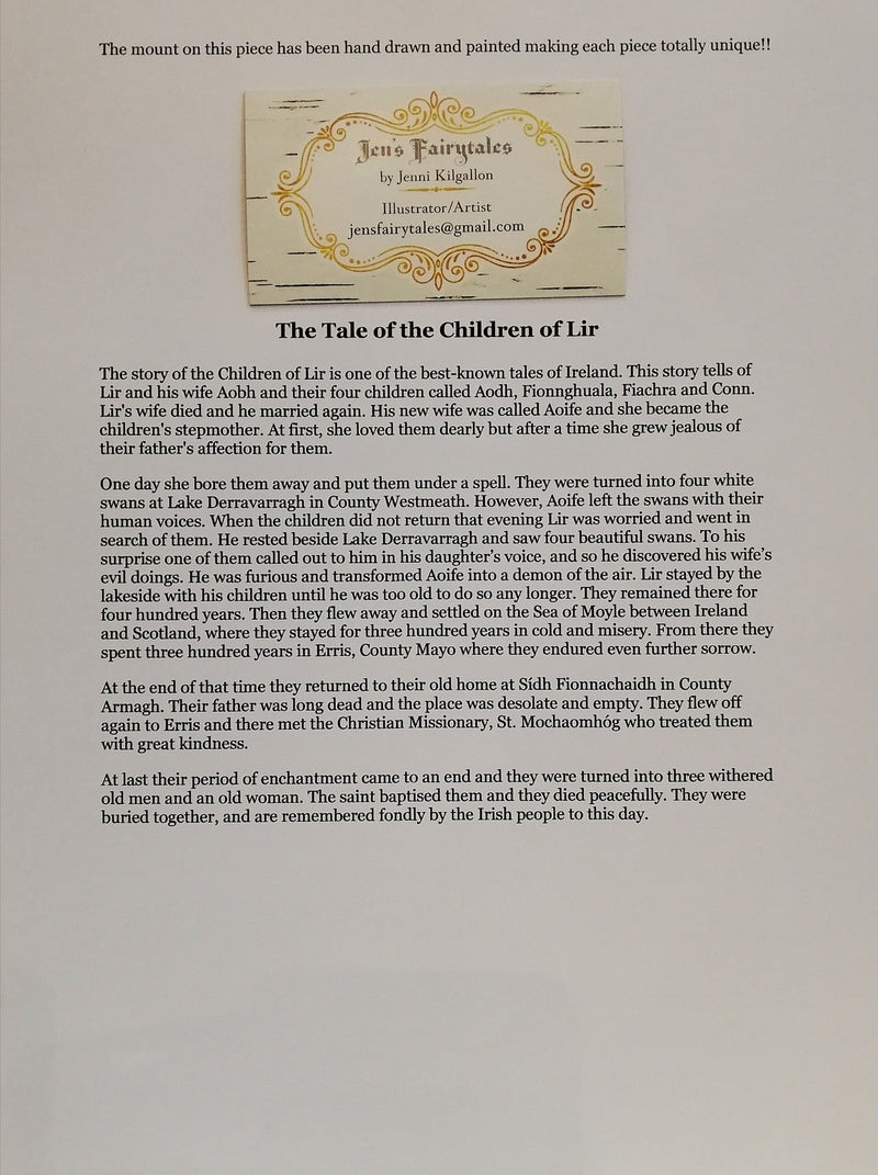 The Children of Lir Print by Jenni Kilgallon