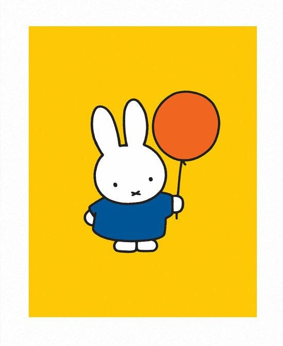 Miffy with Balloon Print by Dick Bruna