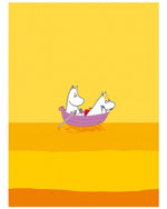 Print: Moomins - Moomintroll and Snorkmaiden on a boat
