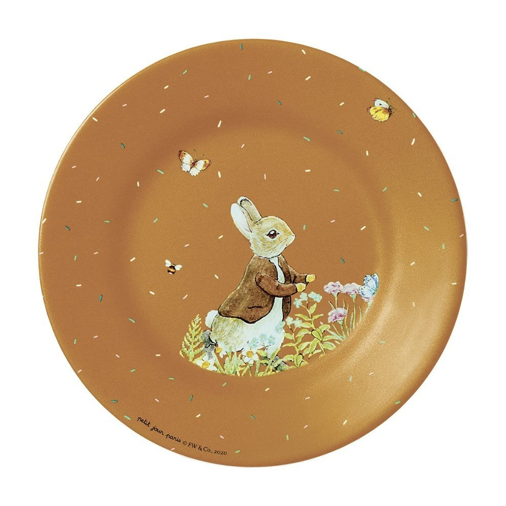 Melamine Dessert Plate, Peter Rabbit (Caramel, Benjamin Bunny)
