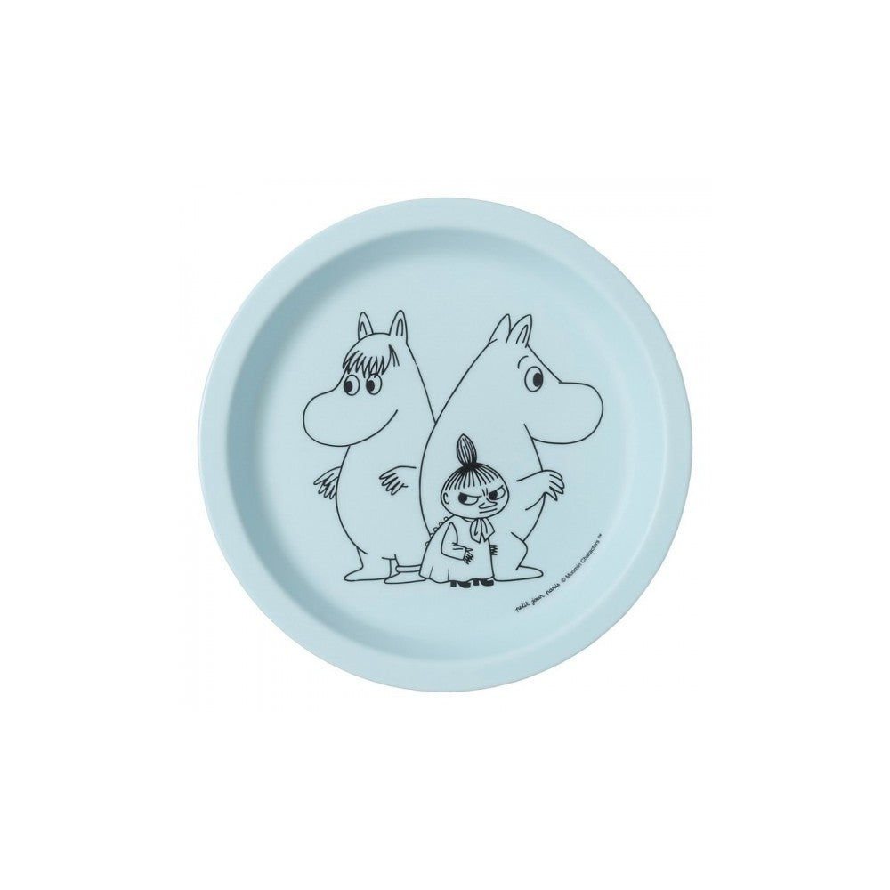 Melamine Plate, Moomin (Pale Blue)
