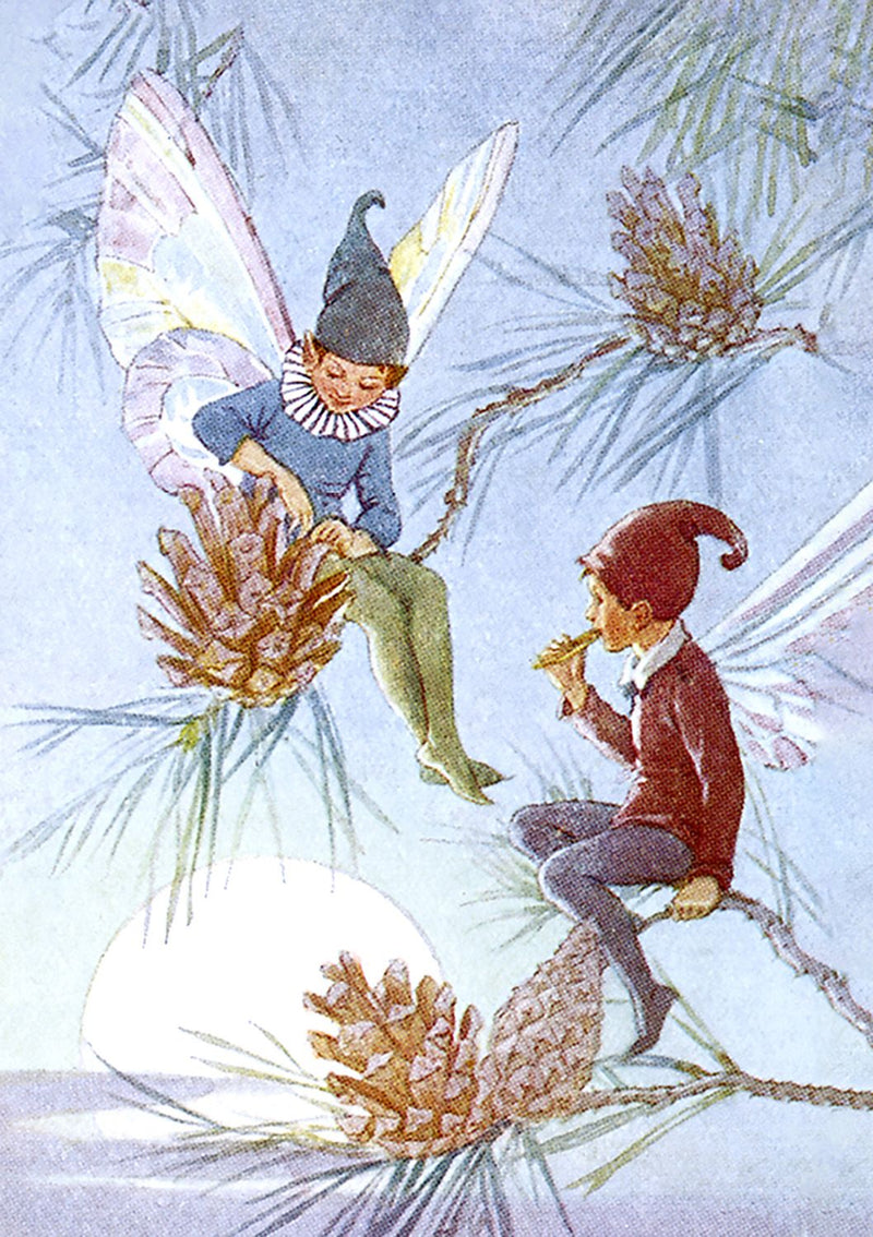 Greeting Card: Margaret Tarrant - Fairy Land with Pinecone