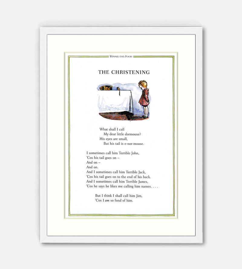 Pooh Print: The Christening Poem